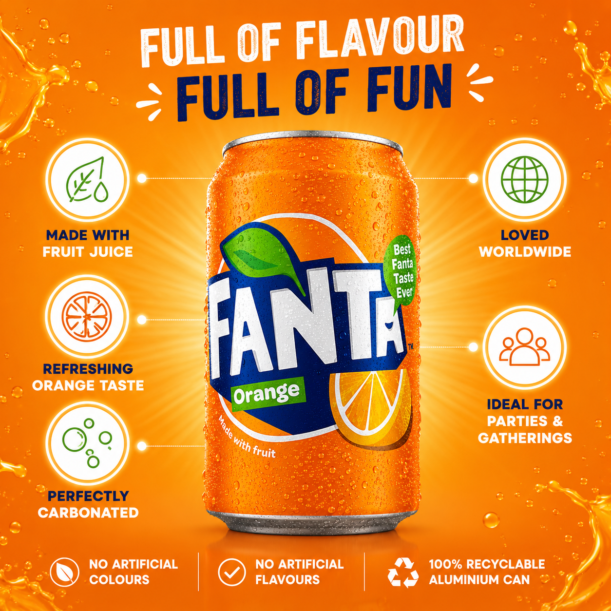 CAN Fanta Orange 24X330ML GB