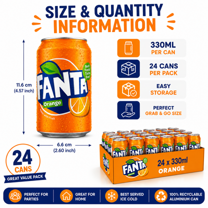 CAN Fanta Orange 24X330ML GB
