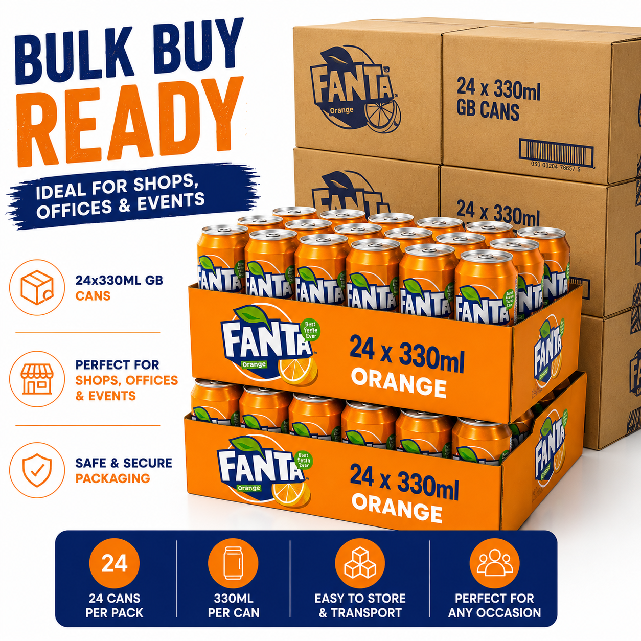 CAN Fanta Orange 24X330ML GB