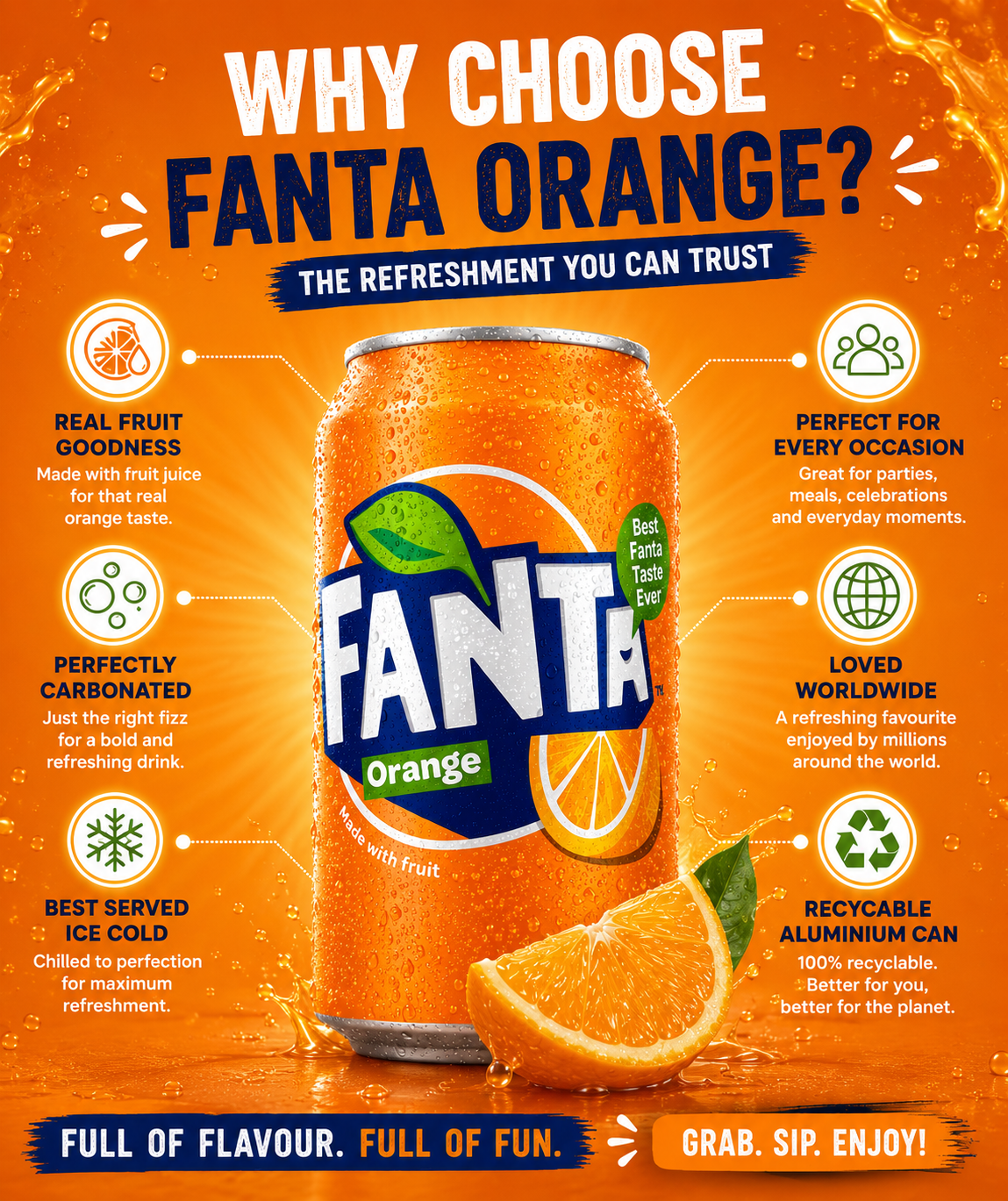 CAN Fanta Orange 24X330ML GB