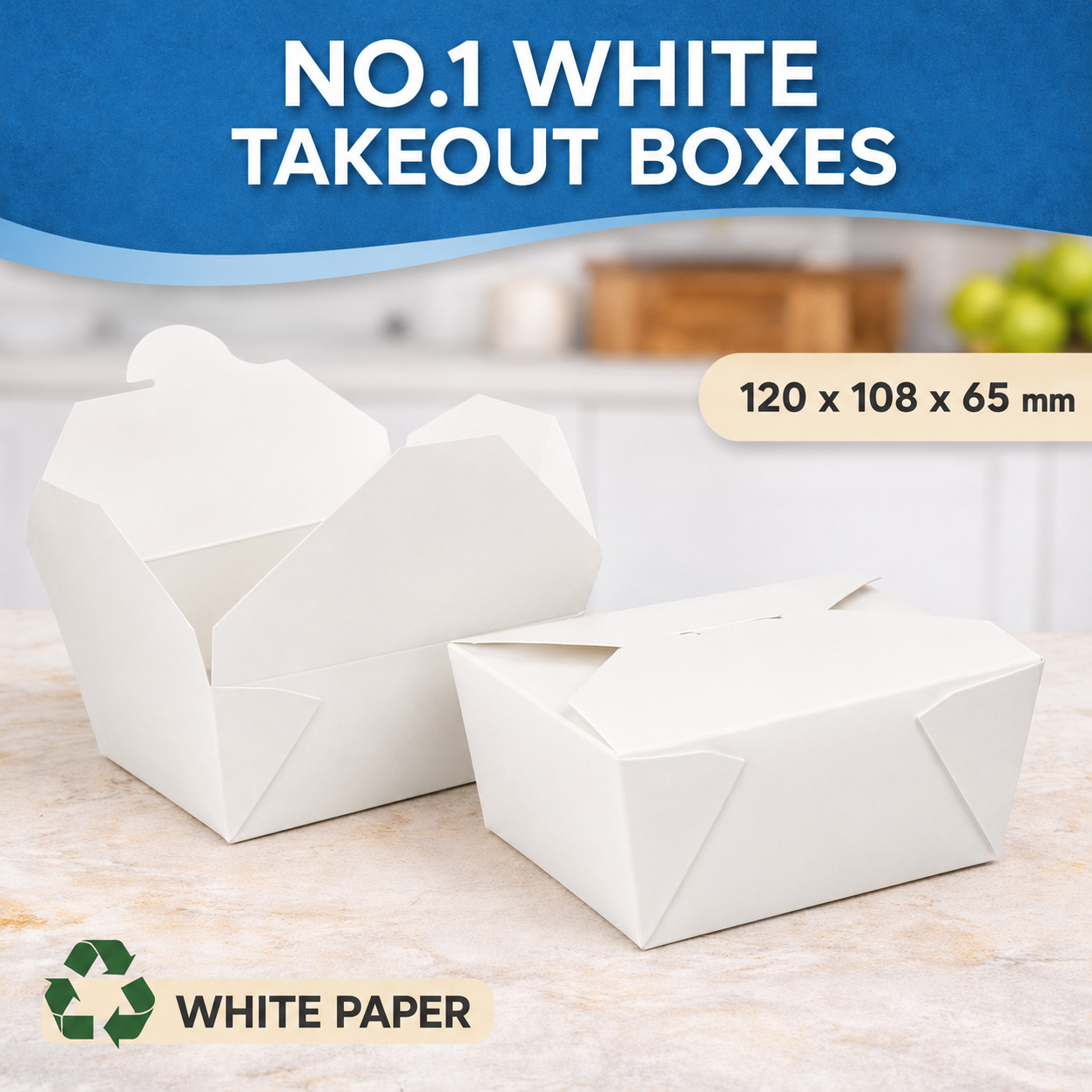 The Ultimate Eco-Friendly White Takeaway Box| Sturdy & Leak-Proof