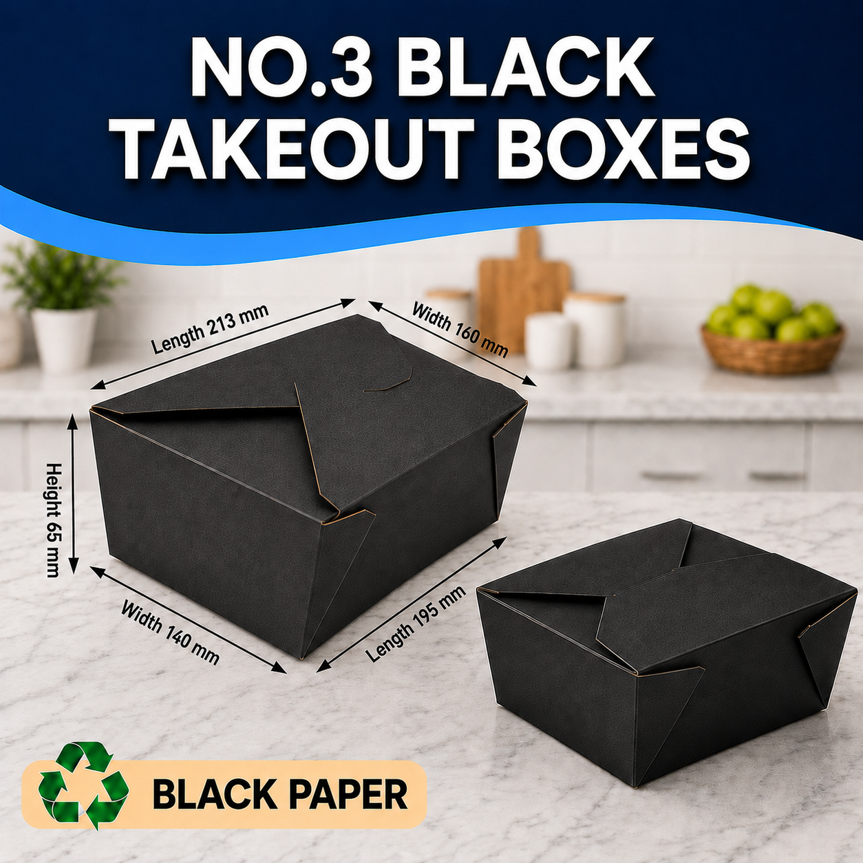 The Ultimate Eco-Friendly Black Takeaway Box | Sturdy & Leak-Proof