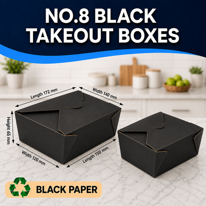 The Ultimate Eco-Friendly Black Takeaway Box | Sturdy & Leak-Proof