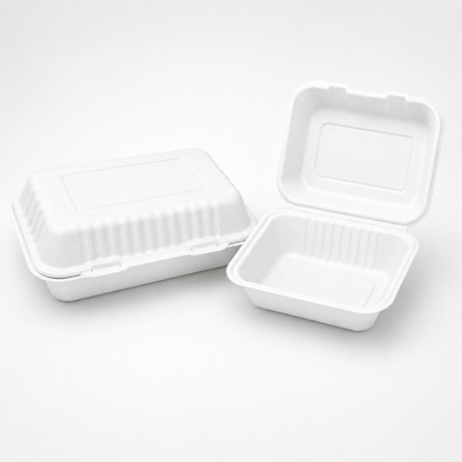 Bagasse Clamshell Box BHB10 (9x6")