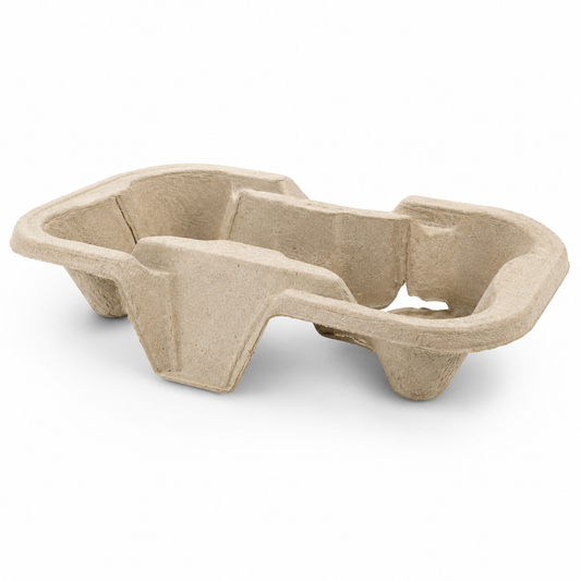 Kraft Paper Cup Carrier |  2 Cup Drink Holder