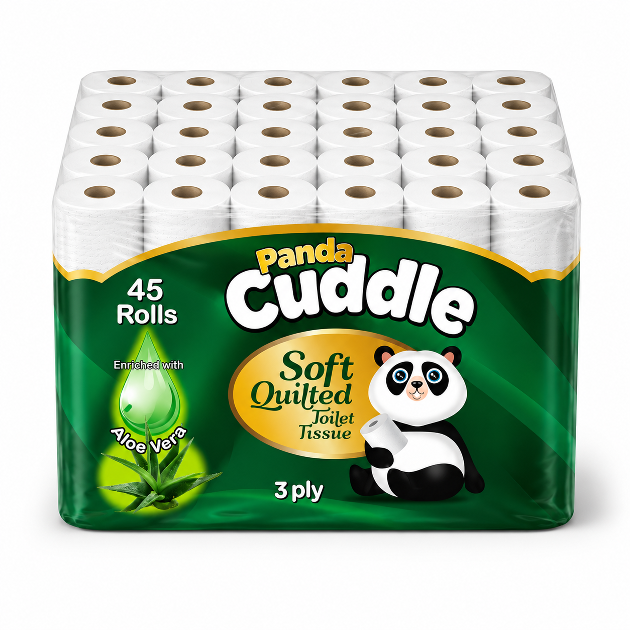 Panda Cuddle Toilet Paper Rolls- 3PLY