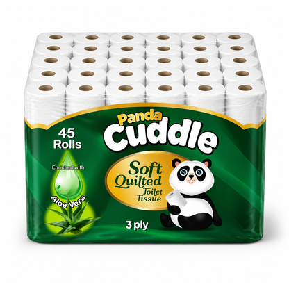 Panda Cuddle Toilet Paper Rolls- 3PLY