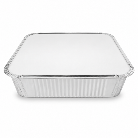 Heavy-Duty Aluminum Foil Containers- 9x9x2-2100ml