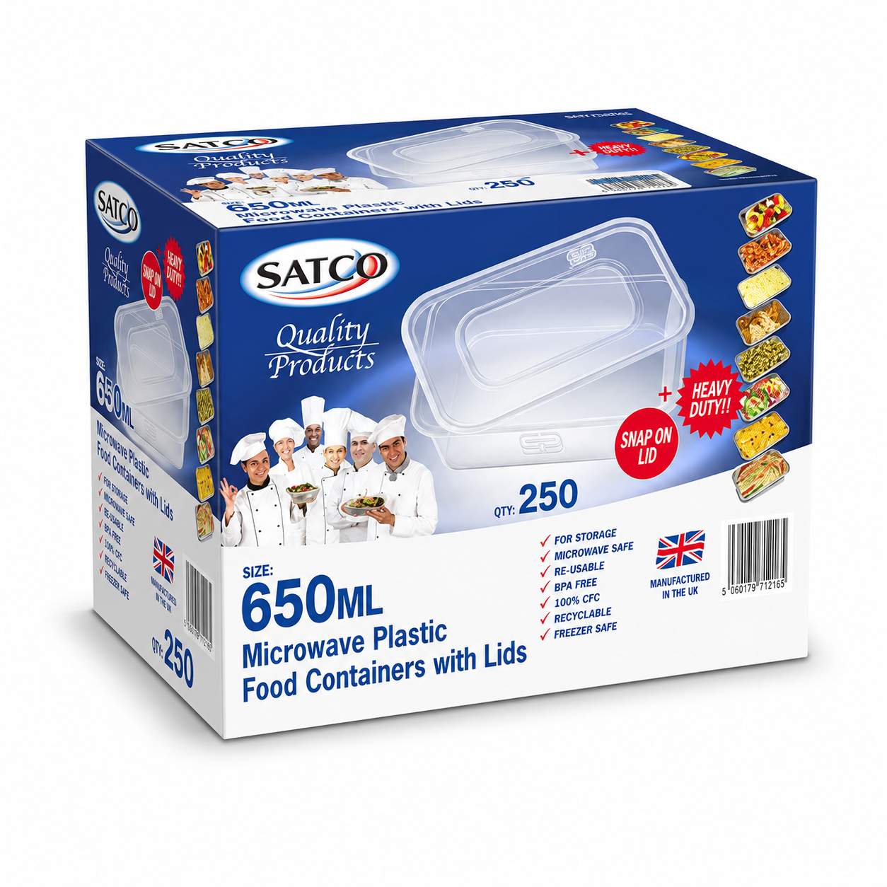 Satco Heavy Duty Microwave Container with Lids
