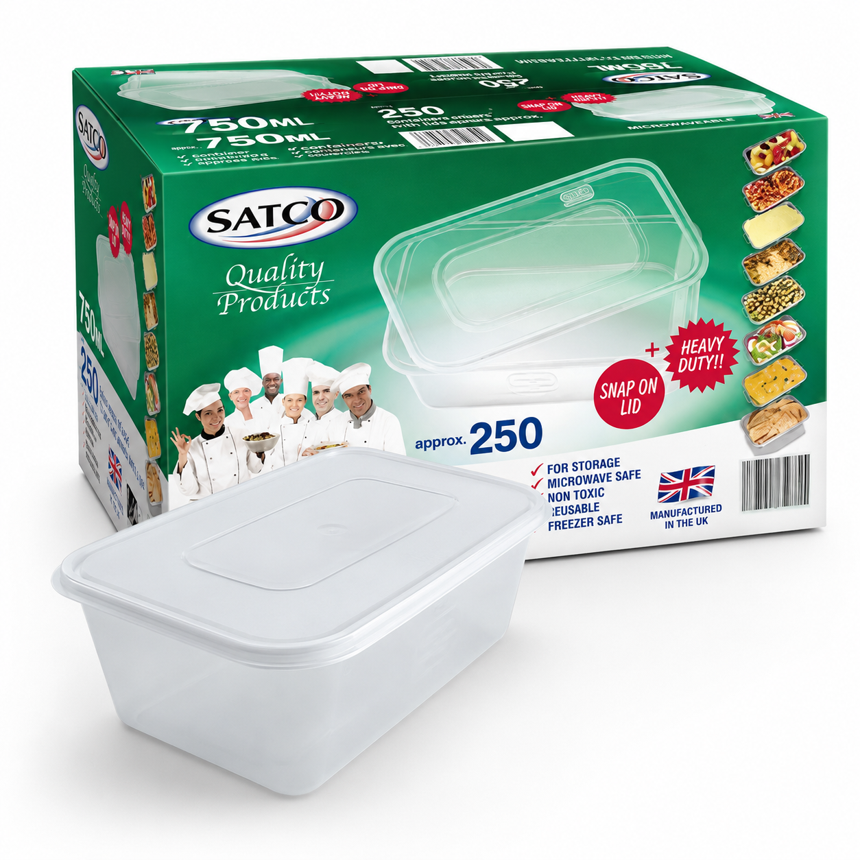 Satco Heavy Duty Microwave Container with Lids