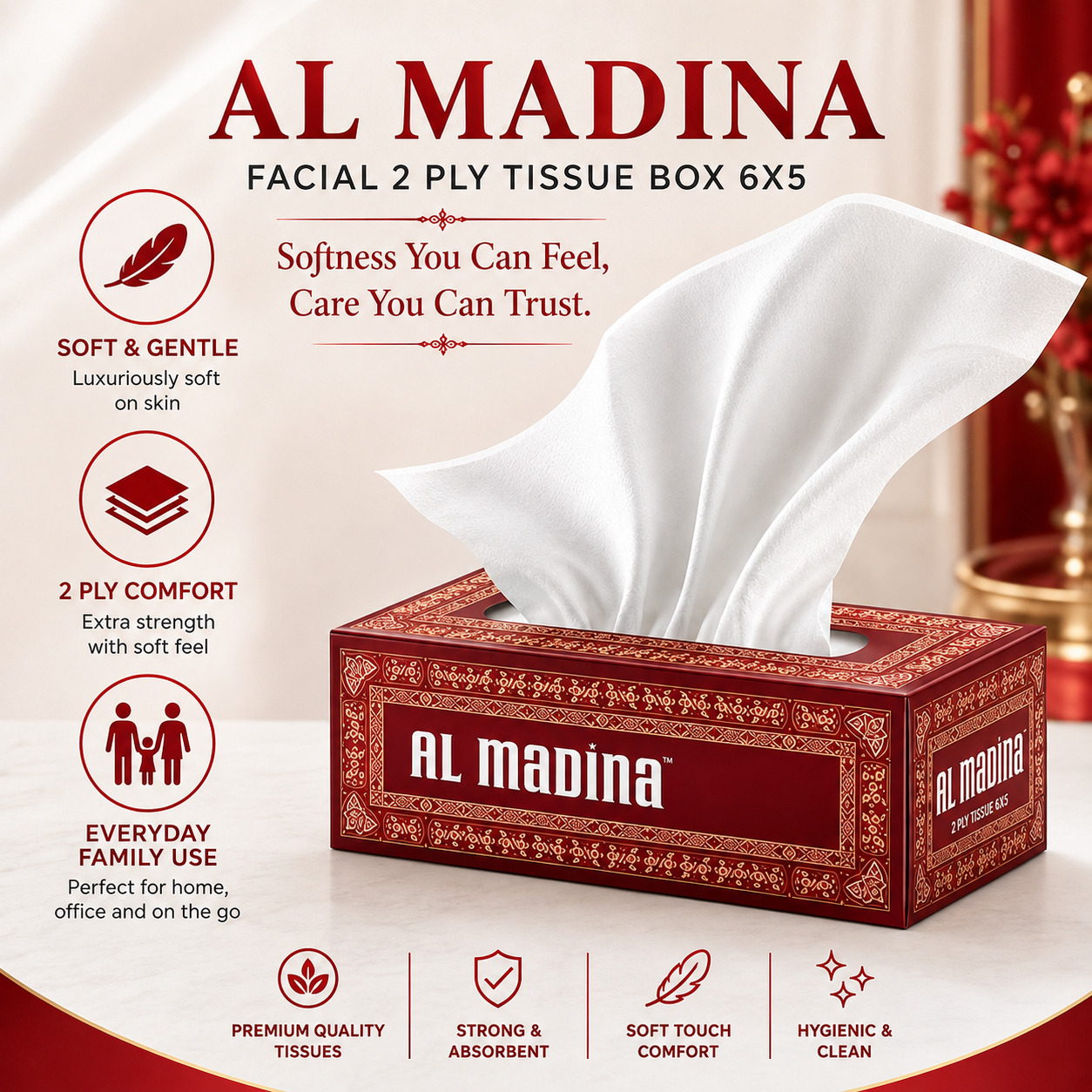 Sadeel / Al Madina Facial 2 PLY Tissue Box