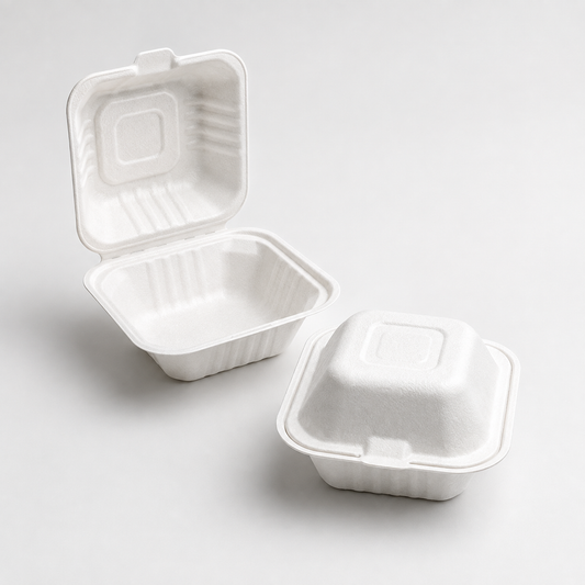 Bagasse Burger Box HP6 Pack- Takeaway Containers
