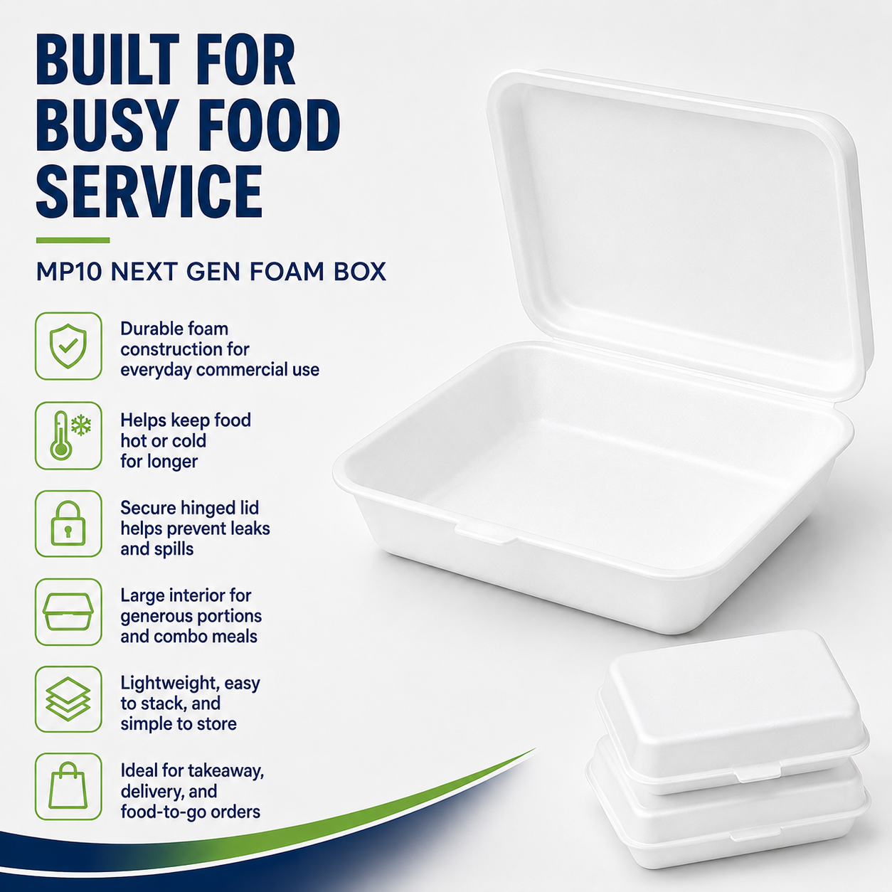 MP10 Next Gen Foam Box- Takeaway Containers