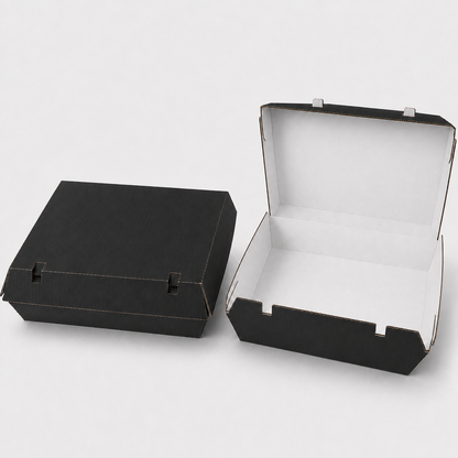 Black Corrugated Burger Box EP10 Takeaway Containers