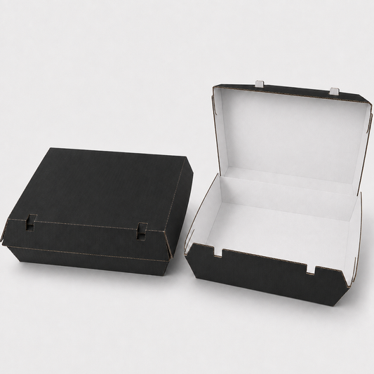Black Corrugated Burger Box EP10 Takeaway Containers