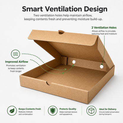 Lightweight Plain Pizza Food Boxes