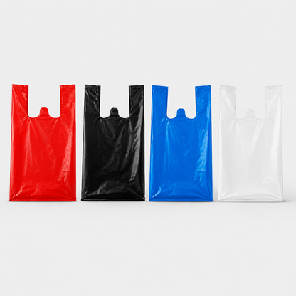 Medium T-Shirt Carrier Bags- 10x15x18''