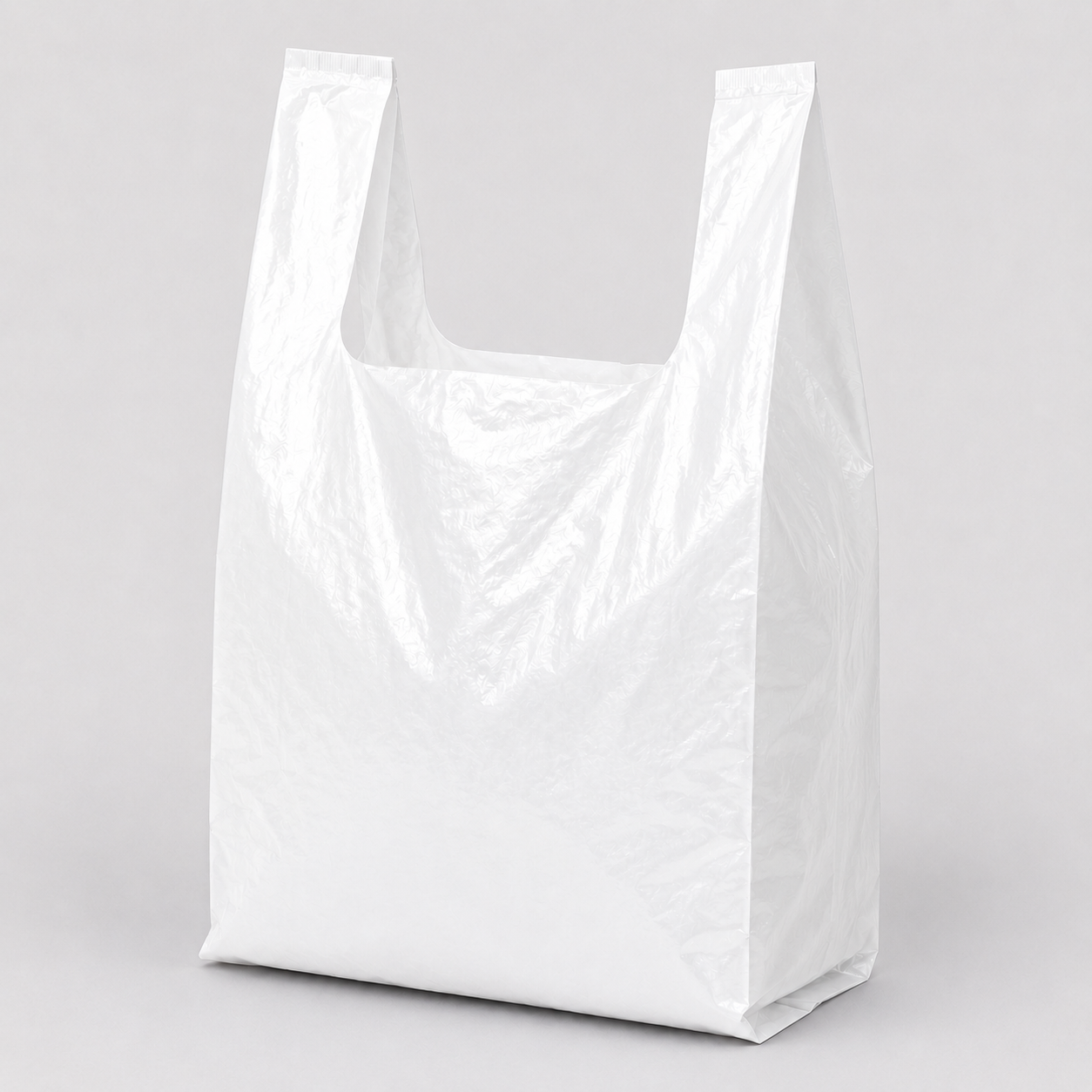 Small Heavy Duty Poly Carrier Bottle Bag-  8x13x18"