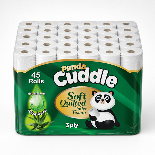 Panda Cuddle Toilet Paper Rolls- 3PLY