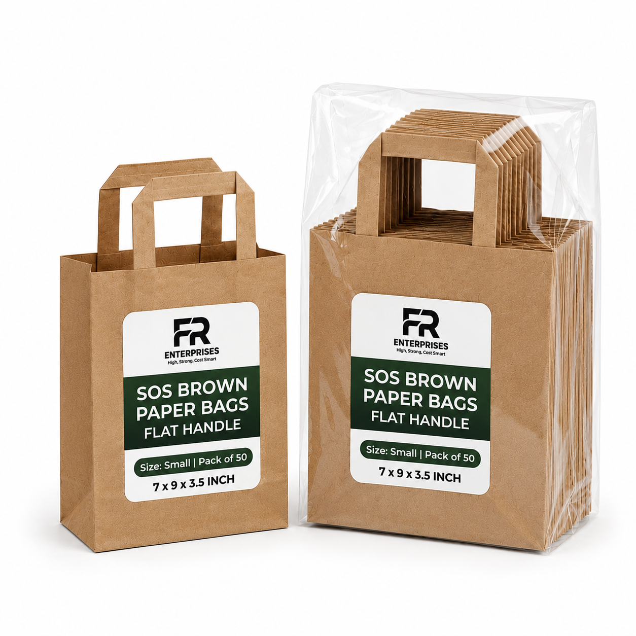 Eco-Friendly Brown SOS Paper Bag | Sustainable High-Strength Carry Bags
