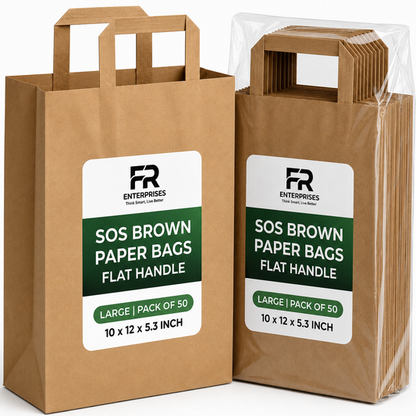 Eco-Friendly Brown SOS Paper Bag | Sustainable High-Strength Carry Bags