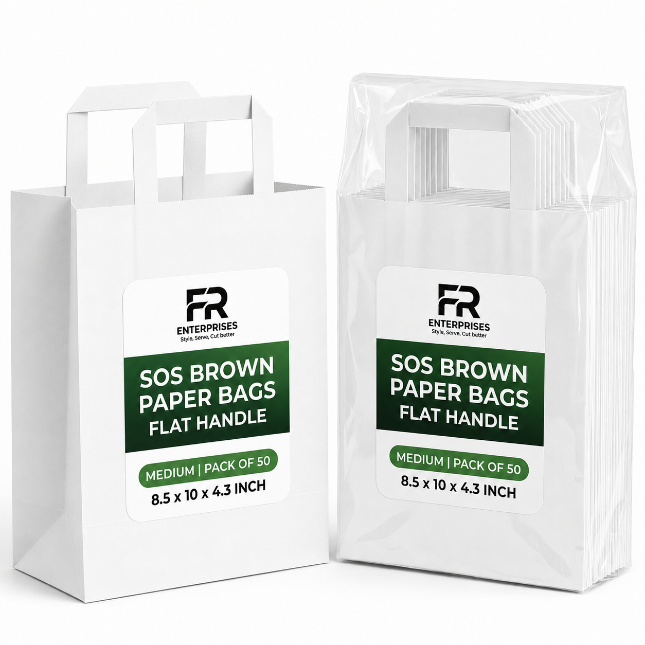 Eco-Friendly White SOS Paper Bag | Sustainable High-Strength Bags