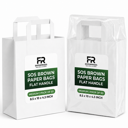 Eco-Friendly White SOS Paper Bag | Sustainable High-Strength Bags