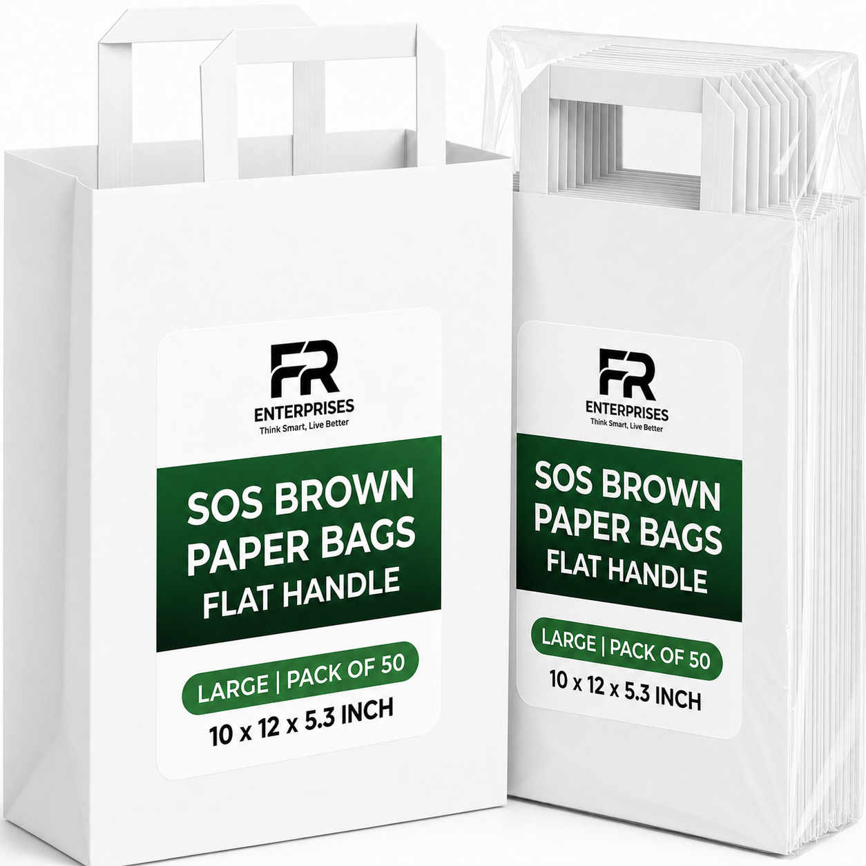 Eco-Friendly White SOS Paper Bag | Sustainable High-Strength Bags