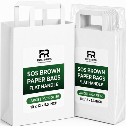 Eco-Friendly White SOS Paper Bag | Sustainable High-Strength Bags