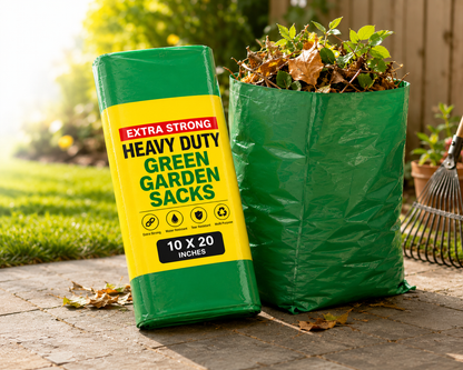 Extra Heavy Duty Green Garden Sacks- 10X20