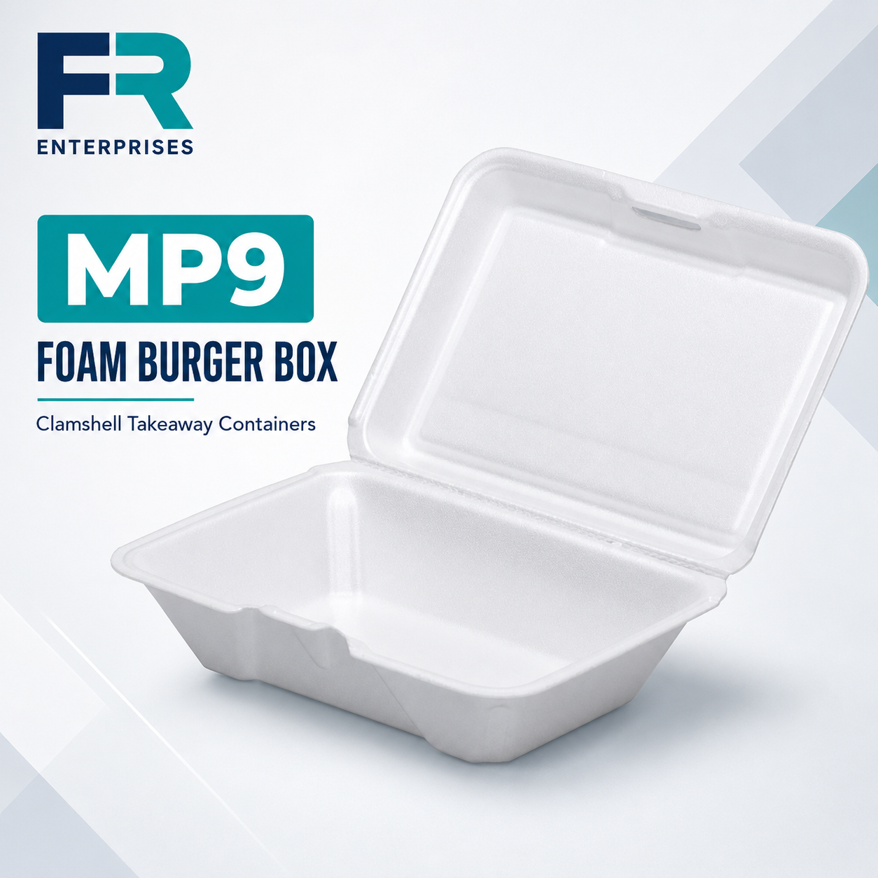 MP9 Foam Burger Box- Clamshell Takeaway Containers