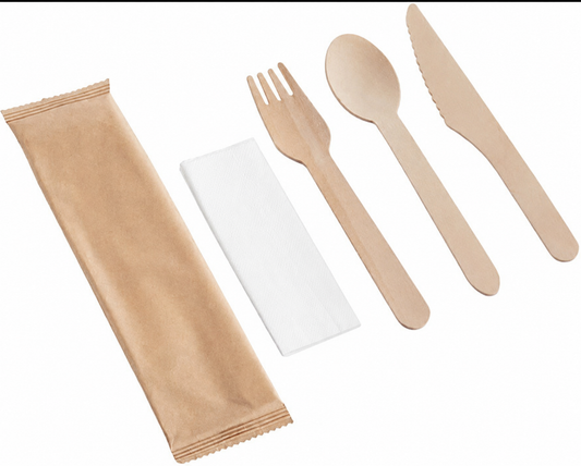 Premium Wooden Cutlery Set | Heavy-Duty Disposable Cutlery