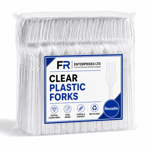 Reusable Clear Plastic Forks | Disposable Cutlery