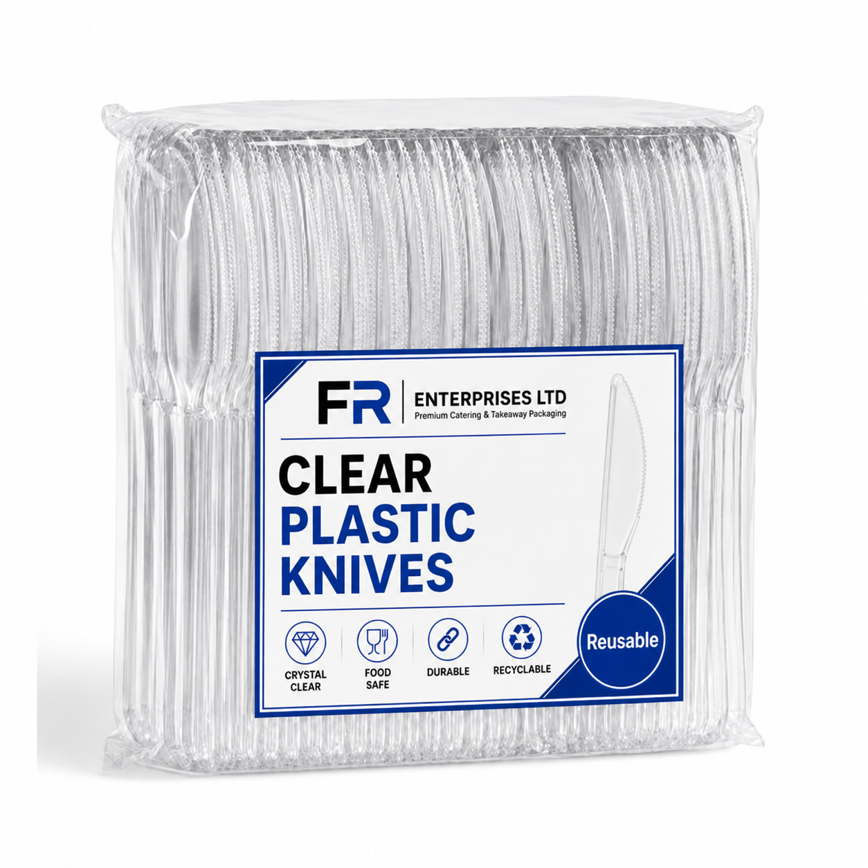 Reusable Clear Plastic Knife | Disposable Cutlery