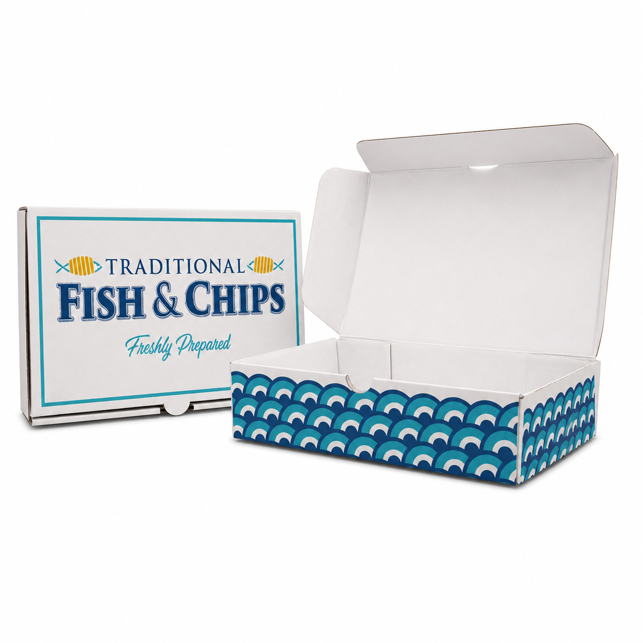 Eco-Friendly Fish & Chips Box Medium Leak-Resistant