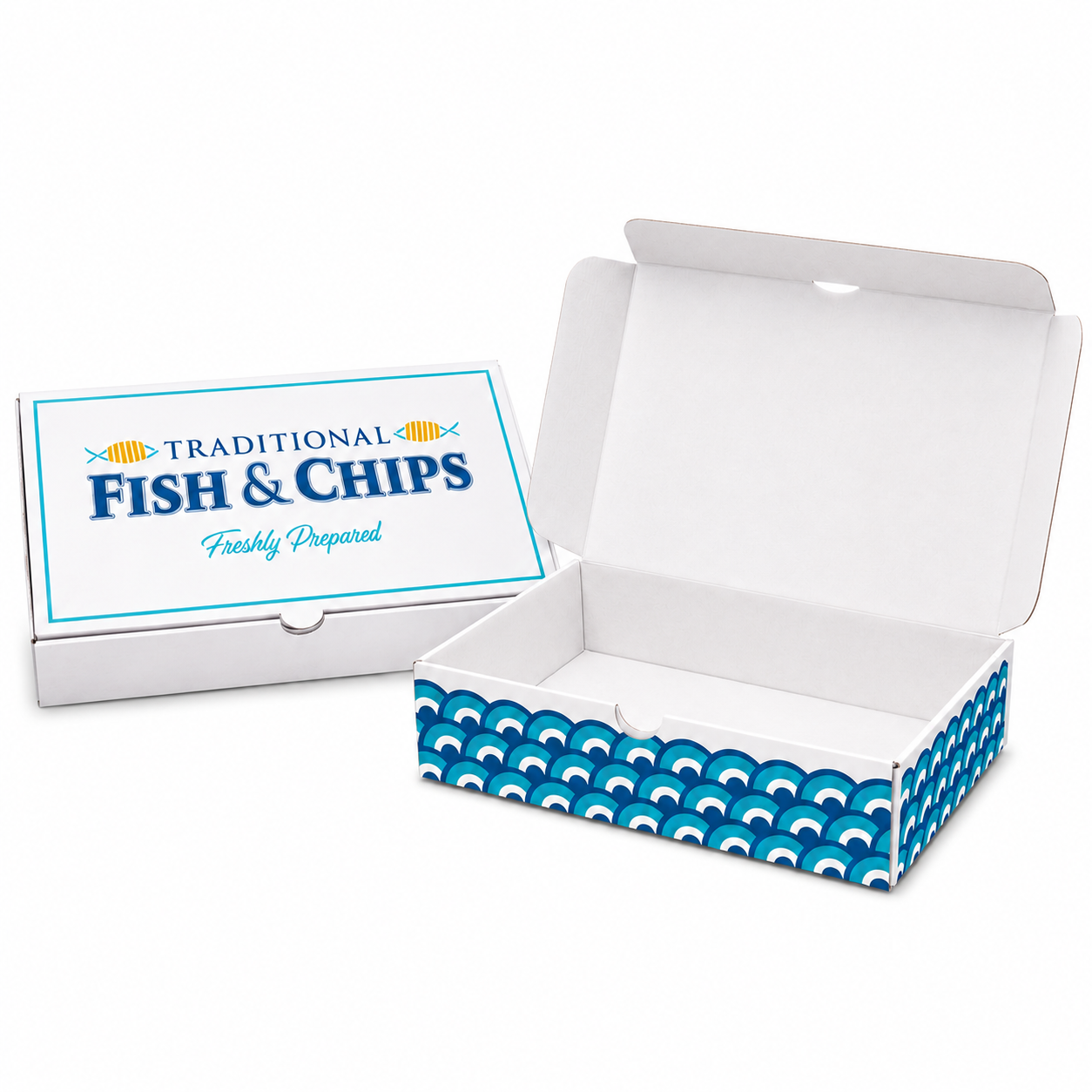 Eco-Friendly Fish & Chips Box Medium Leak-Resistant
