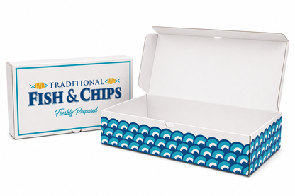 Eco-Friendly Fish & Chips Box Medium Leak-Resistant