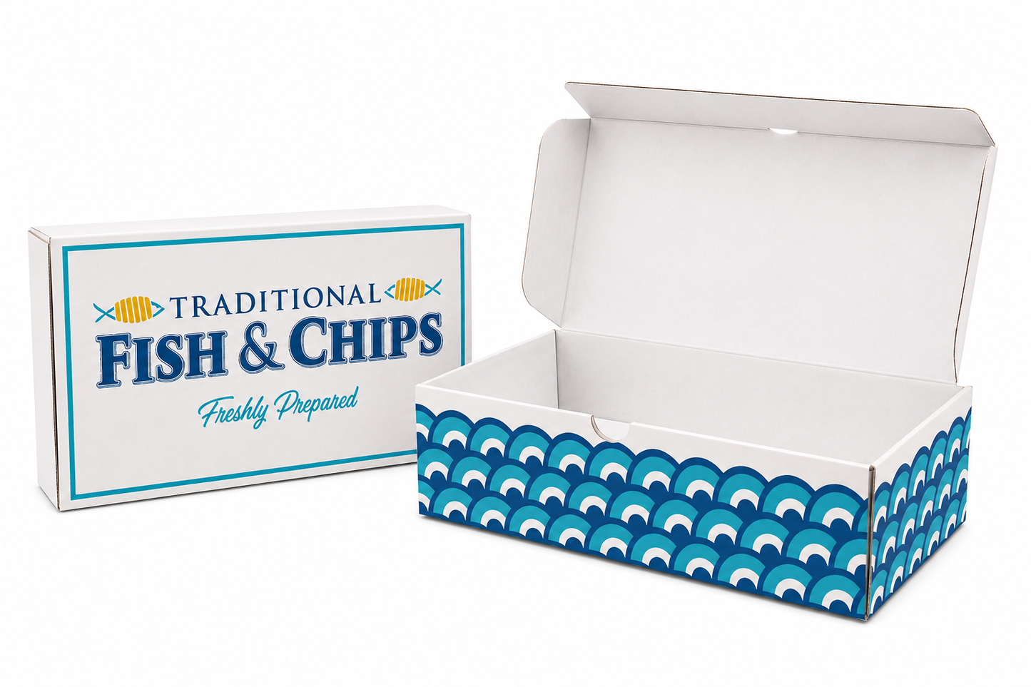 Eco-Friendly Fish & Chips Box Medium Leak-Resistant