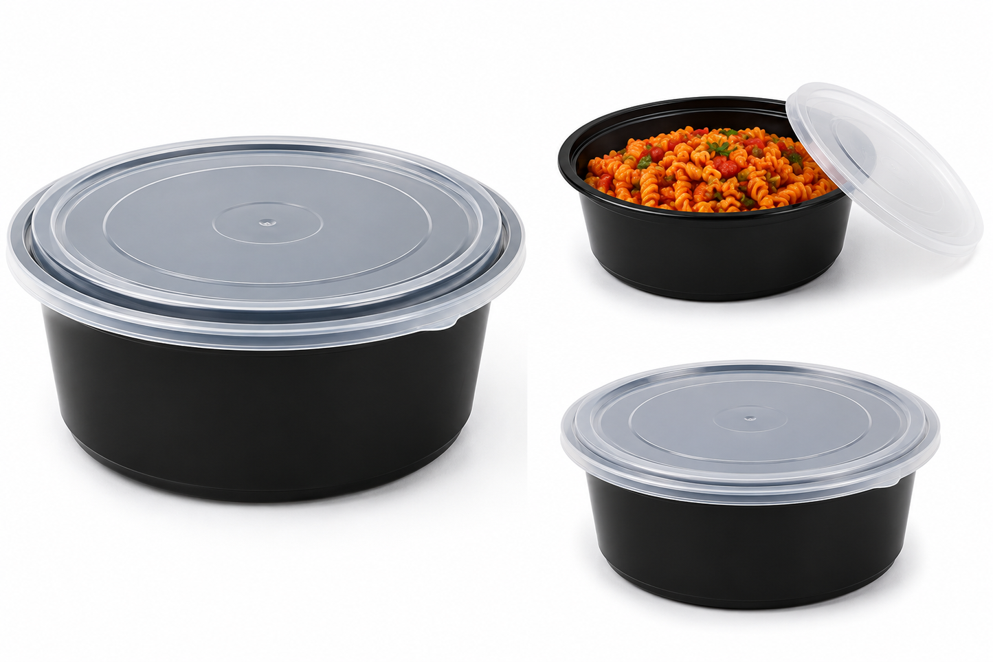 Heavy Duty 1000ml Microwave Container with Lids