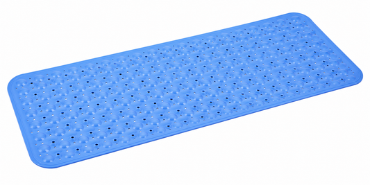 Blue Non-Slip Bath Mat – Extra Long 100 x 40 cm | Anti-Slip Safety Shower Mat