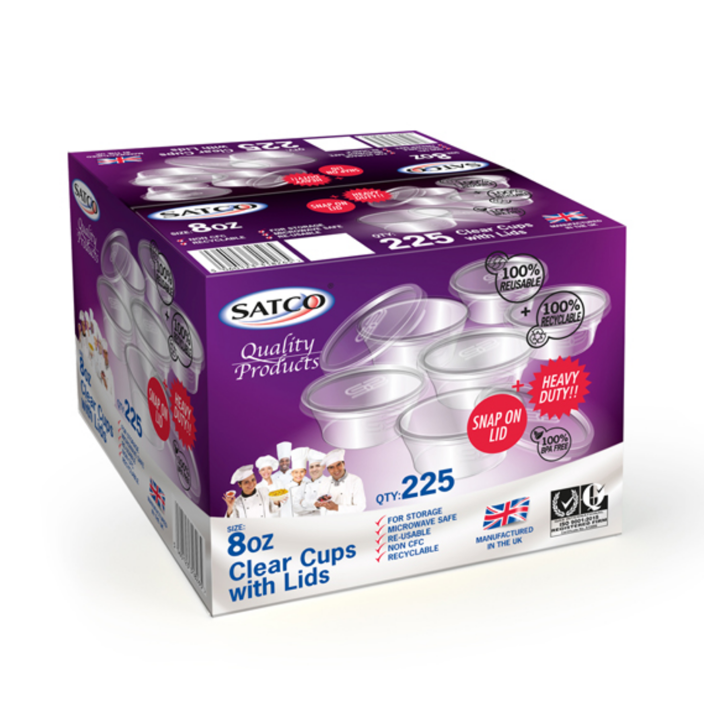 Satco Heavy Duty Sauce Cups with Lids