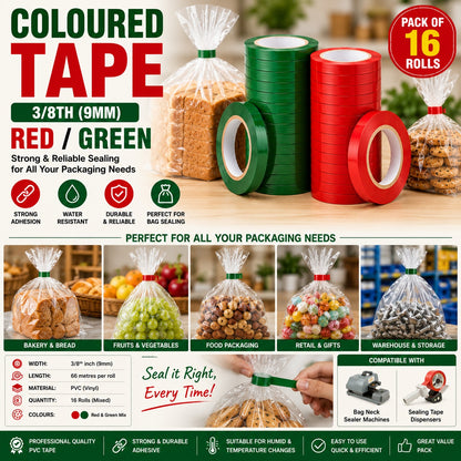 Heavy Duty Butcher/Bag Sealing Tape (3/8th) 9mm