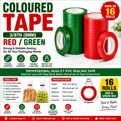 Heavy Duty Butcher/Bag Sealing Tape (3/8th) 9mm