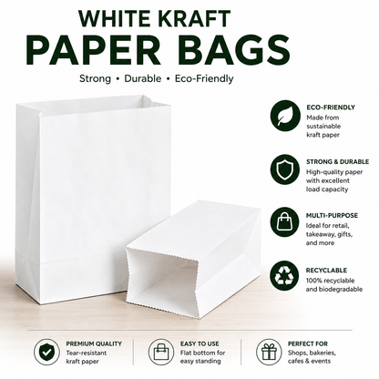 White Kraft Paper Bags