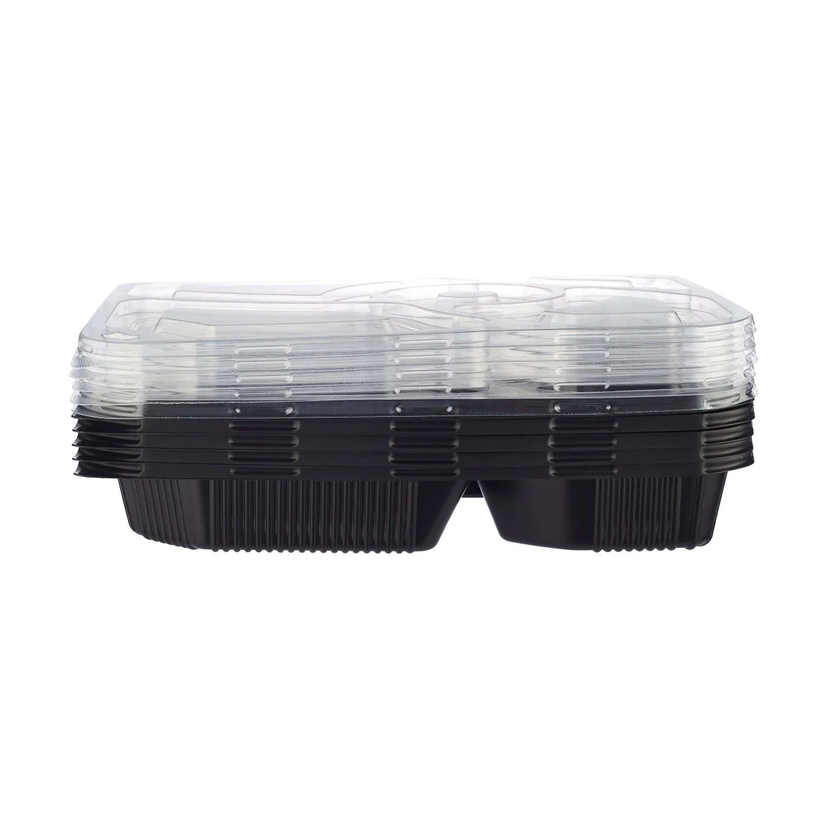 Heavy Duty Compartment Rectangular Black Base Container with Lids