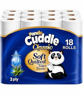 Panda Cuddle Toilet Paper Rolls- 3PLY
