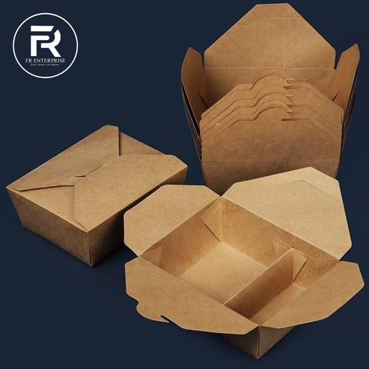 Eco-Friendly Bio Kraft Takeaway Boxes - Biodegradable & Durable Packaging