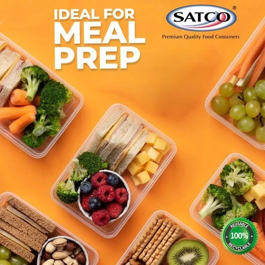 Satco Heavy Duty Microwave Container with Lids