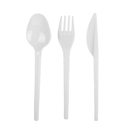 Premium Plastic Cutlery Set | Heavy-Duty Disposable Cutlery