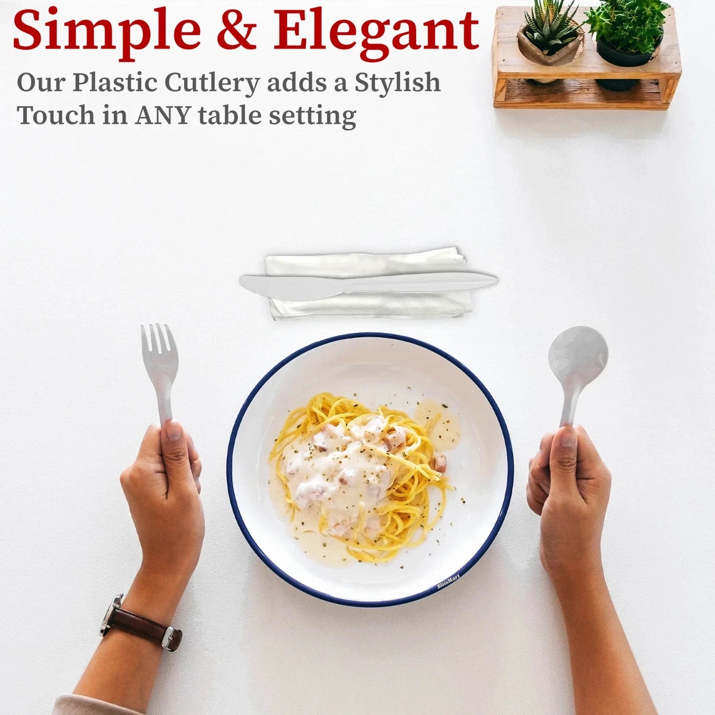 Premium Plastic Cutlery Set | Heavy-Duty Disposable Cutlery